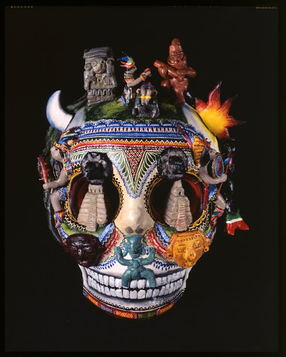 Mascara con figuras pre-Cuauhtemoc - Alfonso M. Castillo Orta