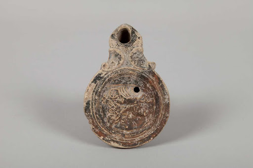 Oil lamp: Charioteer Motif - Unknown, possibly Roman Period