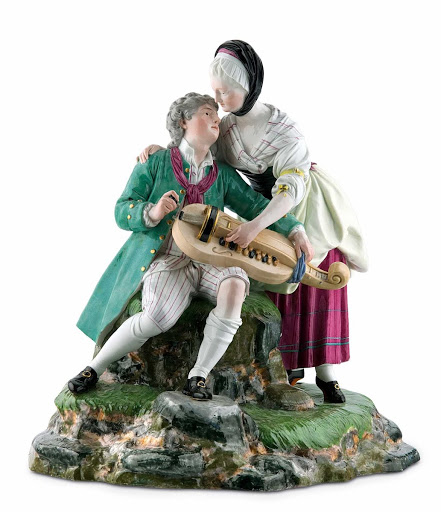 Pair of lovers playing a hurdy gurdy - Hesse H?CHST
Johann Peter MELCHIOR