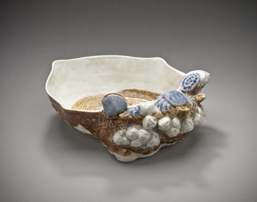 Bowl or Brush Washer in the Form of an Abalone Shell - Unknown