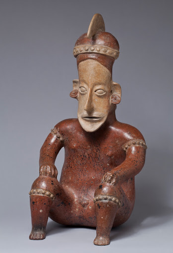 Jalisco, Seated Dignitary with Crested Headdress - Anonymous