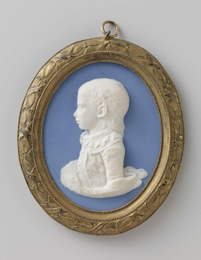 Medaillon met portret van Willem Frederik van Oranje-Nassau - Johann Heinrich Schepp