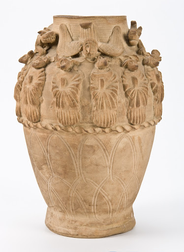 Jar with applied figures of the twelve cyclical animals