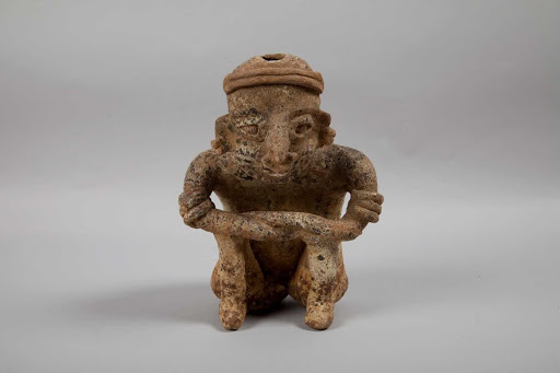 Effigy: Seated Male Figure - Unknown, Pre-Columbian