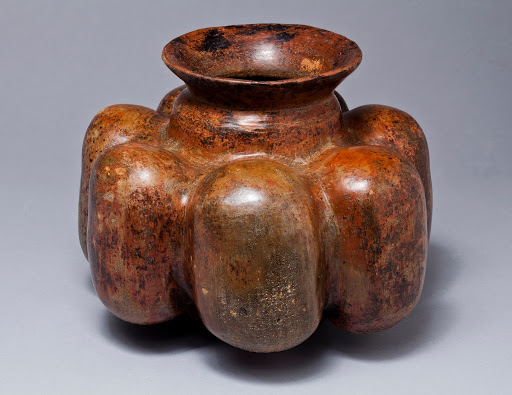 Colima, Lobed Vessel in the Form of a Squash or Other Vegetal Motif - Anonymous