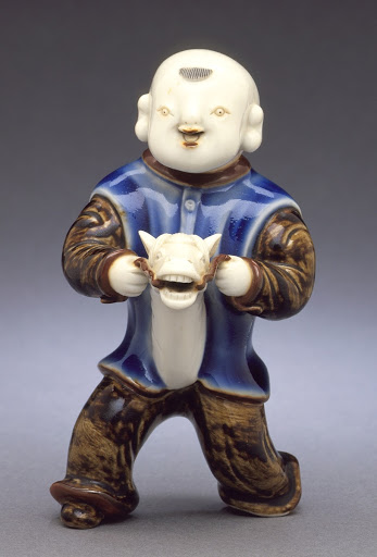 Water Dropper (suiteki) in the Form of a Chinese Boy (karako) on a Hobby Horse - Unknown