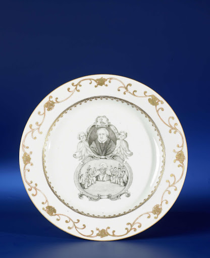 Plate with an image of Martin Luther - Anonymous