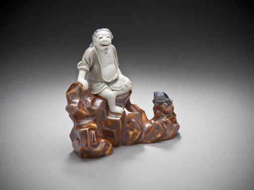 Okimono in the Form of the Daoist Immortal Gama and a Toad - Unknown