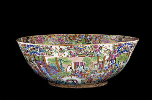 Punch bowl in Rose Mandarin style