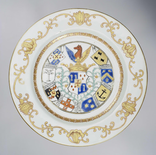 Plate with the arms of the Van Revenhorst family - Anonymous