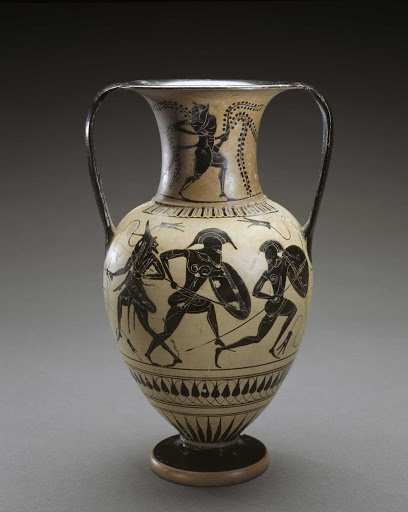 Amphora with Scene from the Iliad - Attributed to the Hattatt Painter