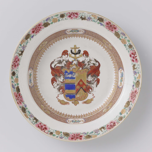 Soup plate with the arms of the Mertins and Peck family - Anonymous