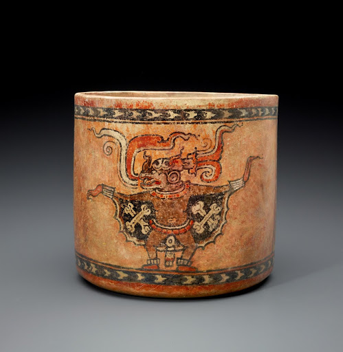 Vessel with Bat Deity - Maya