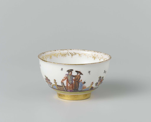 Cup and saucer - Meissener Porzellan Manufaktur, Christoph M_ller, Johann George Grund