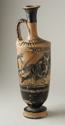 Attic Black-Figure Lekythos with a Chariot Race - Unknown