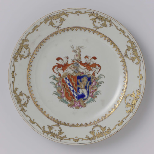 Plate with the arms of the Beauple family - Anonymous