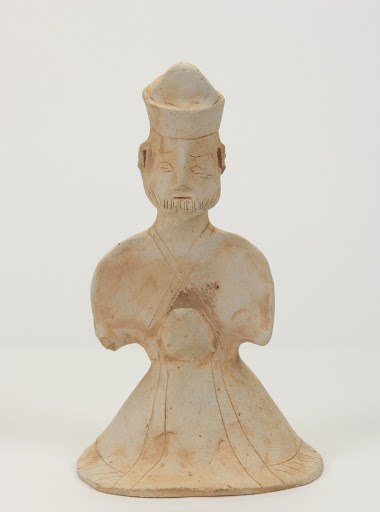 Figure of a seated man