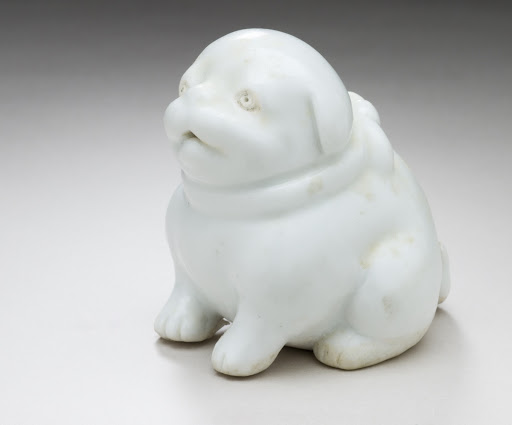 Water Dropper in the Form of a Seated Puppy with Cloth Collar - Unknown