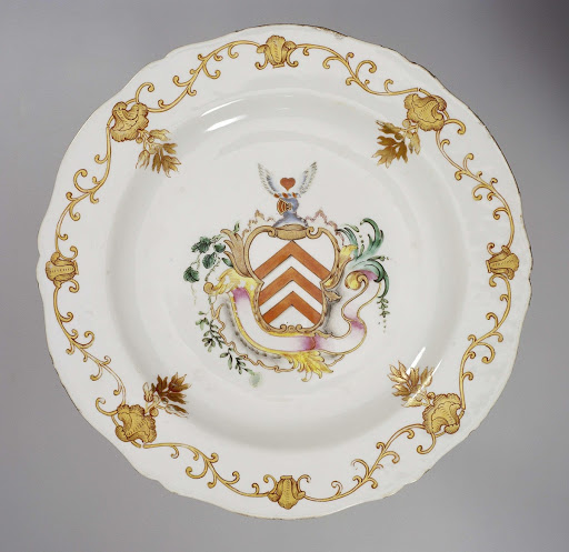Plate with the arms of the Langton family - Anonymous
