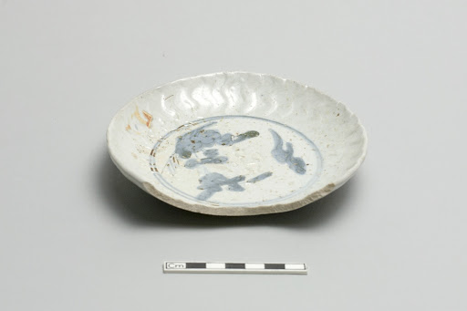 Small dish with fluted rim, nearly whole