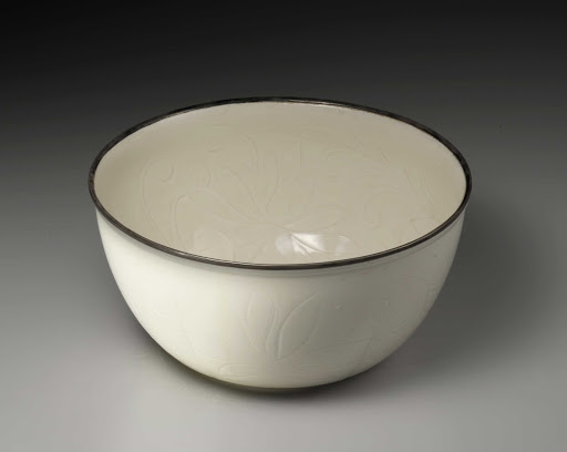 BASIN,  Porcelain with carved lotus design
/Important Cultural Property of Japan - unknown