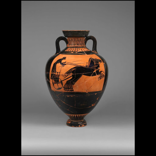 Panathenaic amphora - Greek, Attic, in the manner of the Berlin Painter