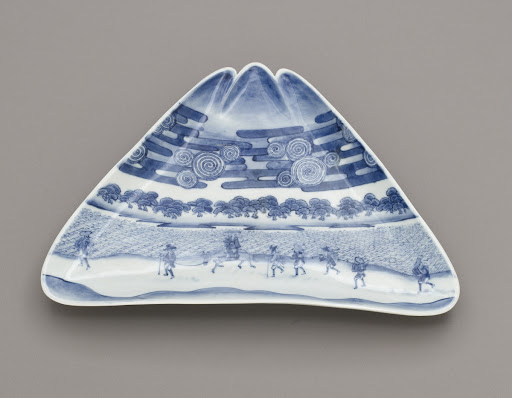 Dish in the form of Mt. Fuji, with Miho no matsubara