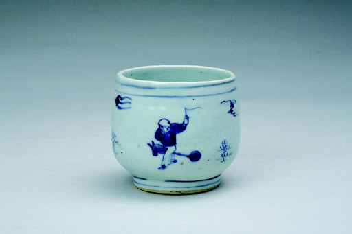 Tea Cup, Design of Children in Underglaze Blue; Kosometsuke Type - Unknown