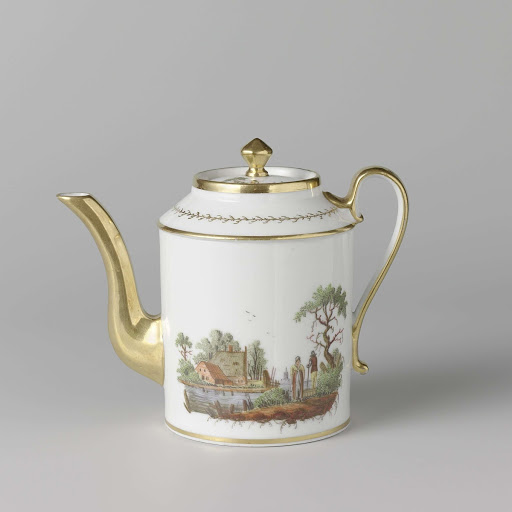 Teapot and milk jug, part of a tea service - Koninklijke Porseleinfabriek Dommer & Co.