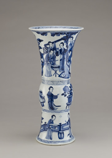 Beaker-shaped vase, from a five-piece garniture
