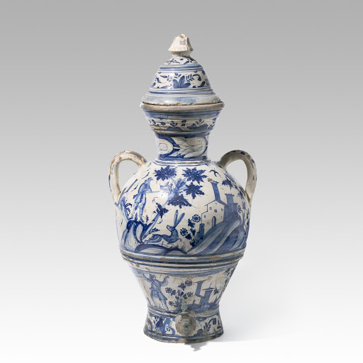 Washing jug with blue decoration - Anonymous