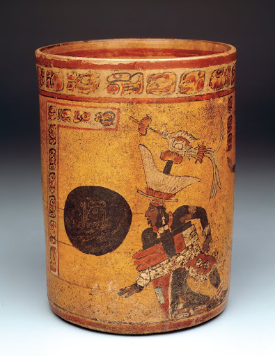 Cylindrical vessel with ball game scene - Unknown