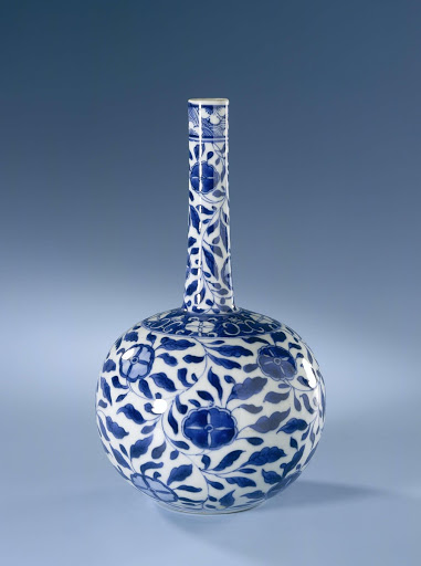 Bottle with stylized flower scrolls - Anonymous