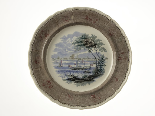 Plate with a view of Montreal - Davenport