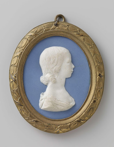 Medaillon met portret van Frederica Louise Wilhelmina van Oranje-Nassau - Johann Heinrich Schepp, Wedgwood