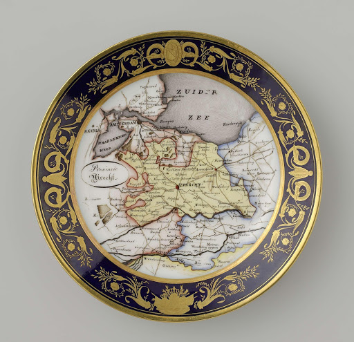 18 plates, each decorated with a Netherlandish province - Anonymous