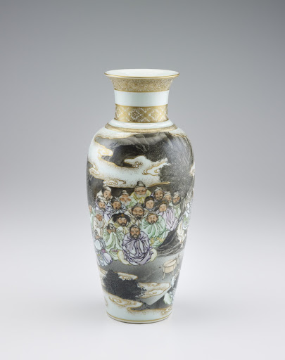 Vase, one of a pair with F1996.33.1 - Artist: Kanzan Denshichi
