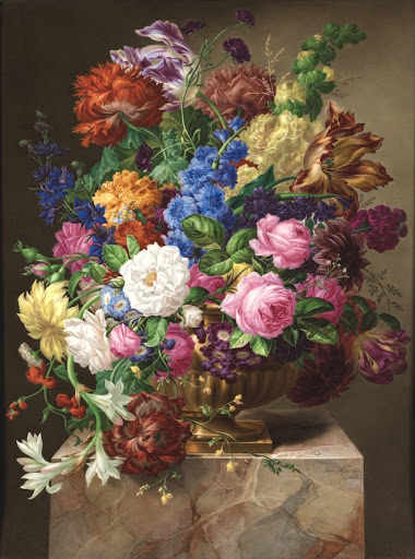 Porcelain Painting [Still Life of Flowers in a Vase] - Joseph Nigg