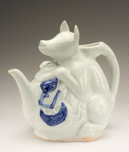 Sake Vessel in the Form of a Fox on a Bag of Treasures - Unknown