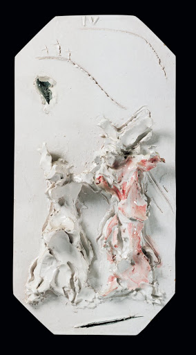 "White" Stations of the Cross, Station IV: Jesus meets his Mother - Lucio Fontana