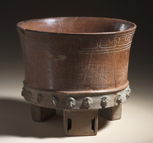 Tripod Vessel with Moldmade Heads - Unknown