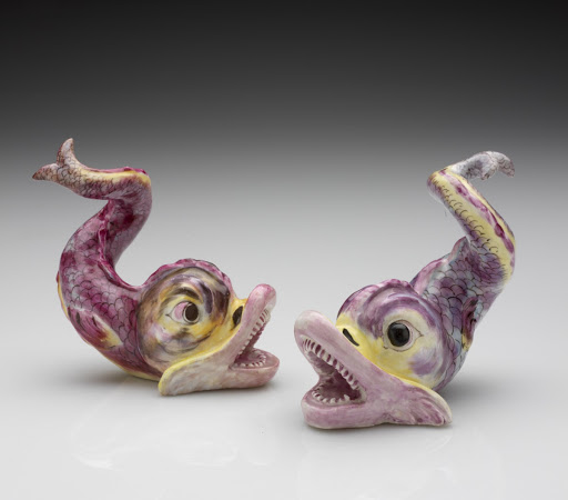 Pair of Dolphins - Bow Porcelain Factory