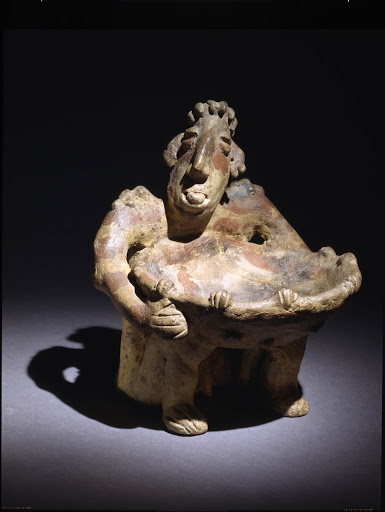 Seated Figure Holding Large Bowl, Terminal Preclassic - Anonymous