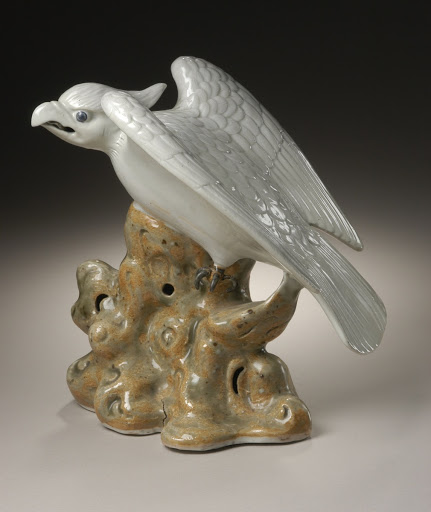 Okimono in the Form of an Eagle Landing on a Rock - Unknown