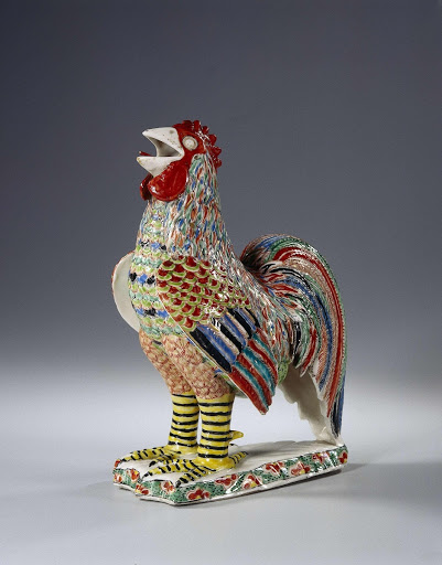 Figure of a crowing cock - Anonymous