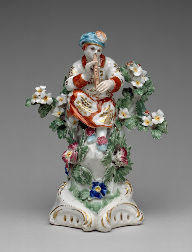 Figure of a Piper - Worcester Porcelain Manufactory