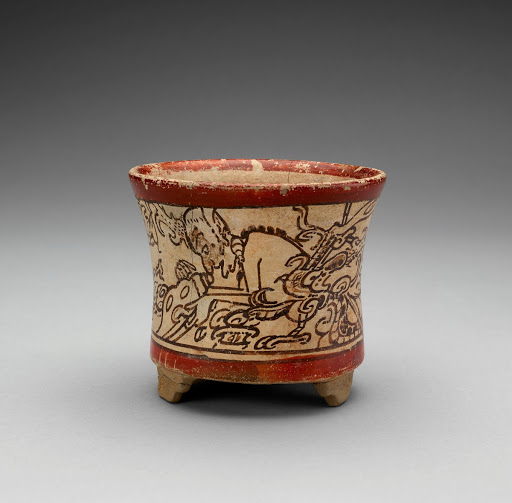 Tripod Vase with Mythological Scene - Maya