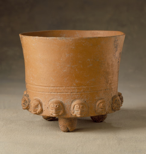Tripod Vessel with Mold-Made Heads - Unknown