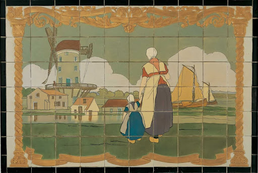 Wall Plaque: Dutch Landscape - The Rookwood Pottery Company (American, estab. 1880)