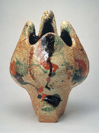 Three-Colored Unconventional Vase - Kawai Kanjiro